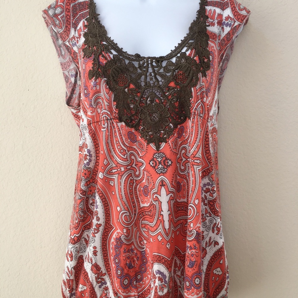 Free People - Embroided Paisley Top/Cami